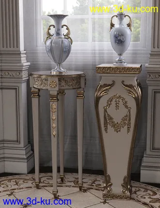 3D打印模型Choices for Vintage Stands and Tables Iray的图片