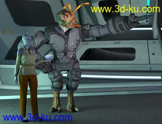 3D打印模型Chthonic Arkouda HD for Genesis 8 Male的图片