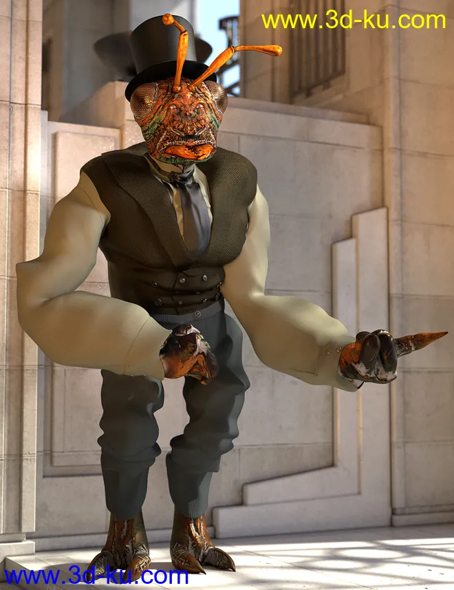 Chthonic Arkouda HD for Genesis 8 Male模型的图片10