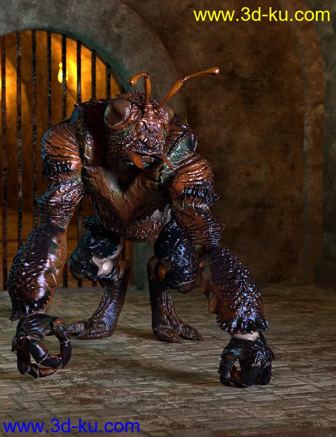 Chthonic Arkouda HD for Genesis 8 Male模型的图片11