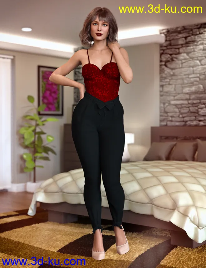 City Girl Outfit for Genesis 8 Female(s)模型的图片1