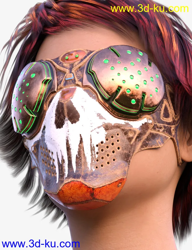 COG SciFi Goggles And Mask Steampunk Texture Pack模型的图片2