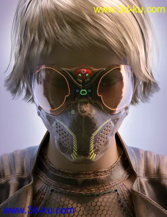 3D打印模型COG SciFi Goggles And Mask Steampunk Texture Pack的图片