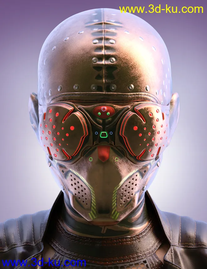 COG SciFi Goggles And Mask Steampunk Texture Pack模型的图片4