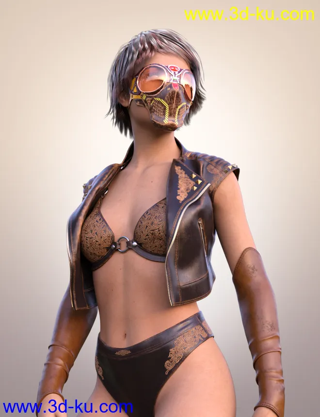 COG SciFi Goggles And Mask Steampunk Texture Pack模型的图片8