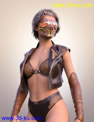 3D打印模型COG SciFi Goggles And Mask Steampunk Texture Pack的图片
