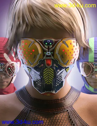COG SciFi Goggles And Mask With Balaclava for Genesis 8 Female(s)模型的图片1