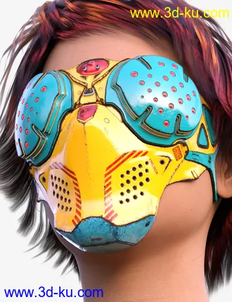 COG SciFi Goggles And Mask With Balaclava for Genesis 8 Female(s)模型的图片3