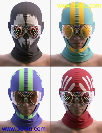 COG SciFi Goggles And Mask With Balaclava for Genesis 8 Female(s)模型的图片6