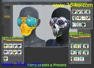 COG SciFi Goggles And Mask With Balaclava for Genesis 8 Female(s)模型的图片18