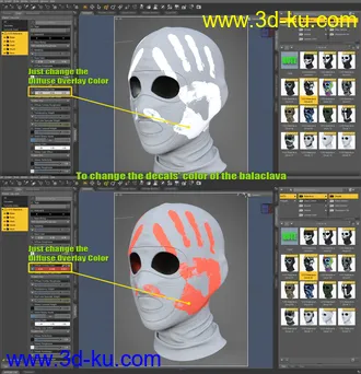 3D打印模型COG SciFi Goggles And Mask With Balaclava for Genesis 8 Female(s)的图片