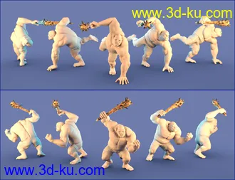 3D打印模型Cogito Ergo SMASH Poses for Ogre HD的图片