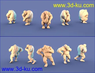 3D打印模型Cogito Ergo SMASH Poses for Ogre HD的图片