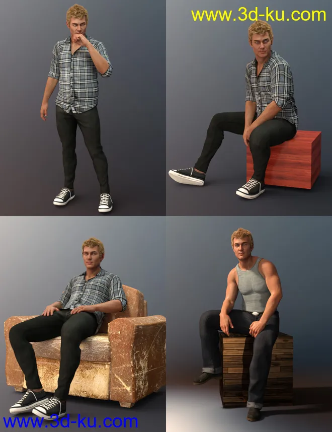 Country Boy Poses for Tristan 8模型的图片2