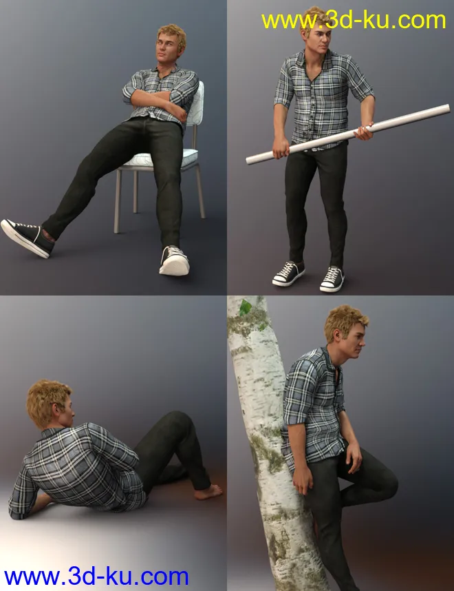 Country Boy Poses for Tristan 8模型的图片3