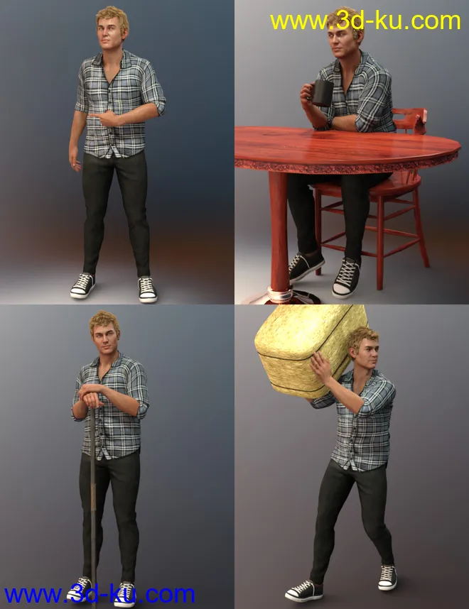 Country Boy Poses for Tristan 8模型的图片4