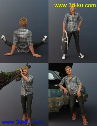 3D打印模型Country Boy Poses for Tristan 8的图片