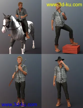3D打印模型Country Boy Poses for Tristan 8的图片