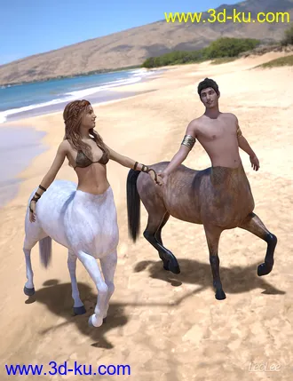 3D打印模型Couple Poses for Genesis 8 Centaurs的图片