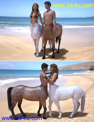 3D打印模型Couple Poses for Genesis 8 Centaurs的图片