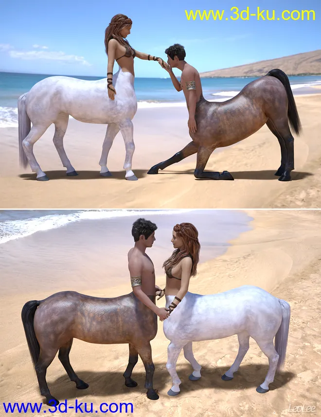 Couple Poses for Genesis 8 Centaurs模型的图片3