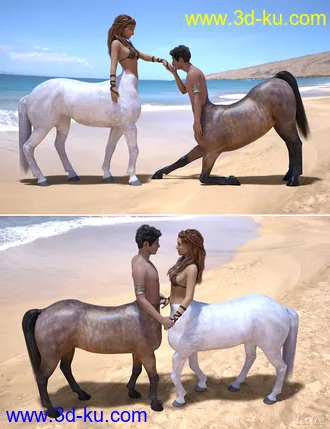 3D打印模型Couple Poses for Genesis 8 Centaurs的图片