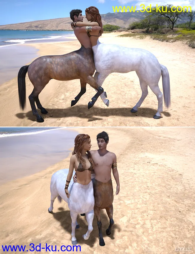 Couple Poses for Genesis 8 Centaurs模型的图片4