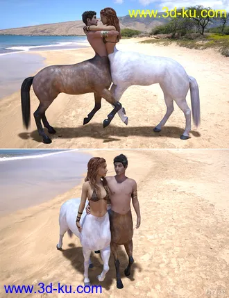 3D打印模型Couple Poses for Genesis 8 Centaurs的图片