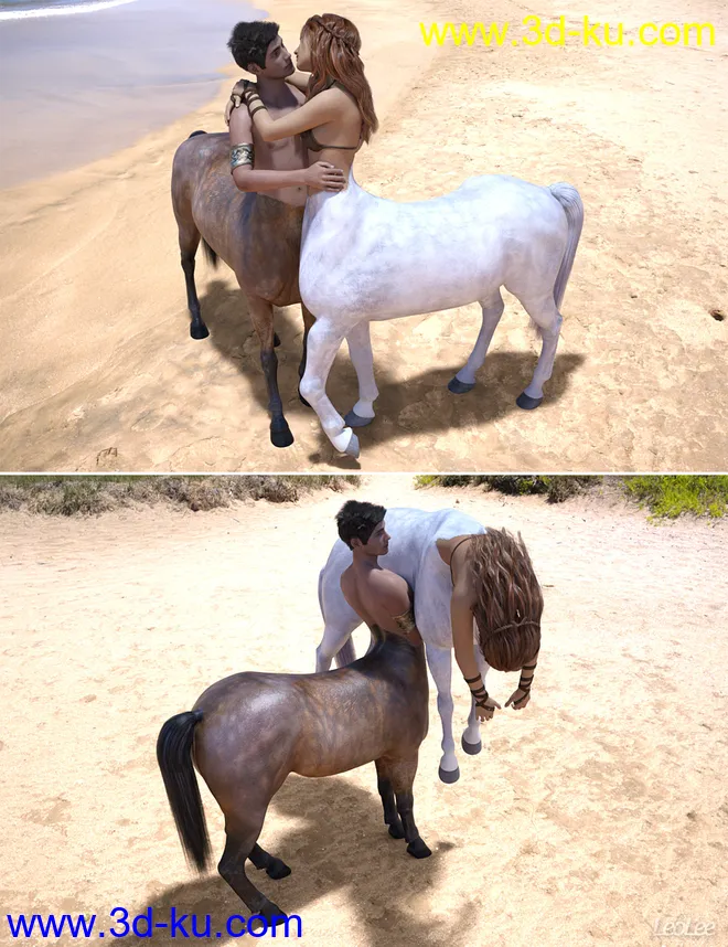 Couple Poses for Genesis 8 Centaurs模型的图片5