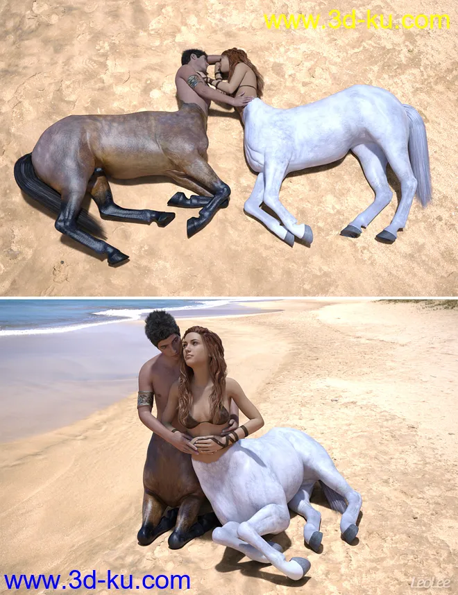 Couple Poses for Genesis 8 Centaurs模型的图片6