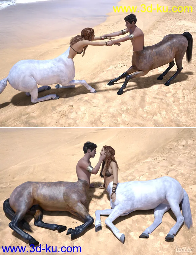 Couple Poses for Genesis 8 Centaurs模型的图片8