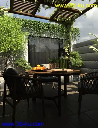 3D打印模型Courtyard Garden的图片