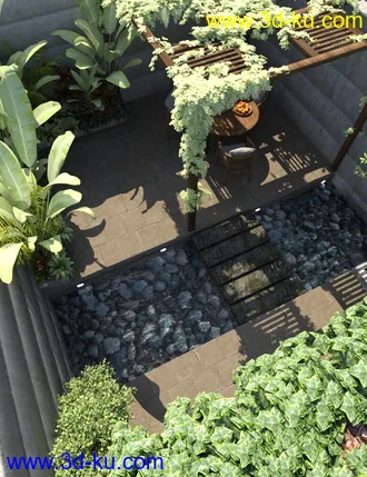 3D打印模型Courtyard Garden的图片