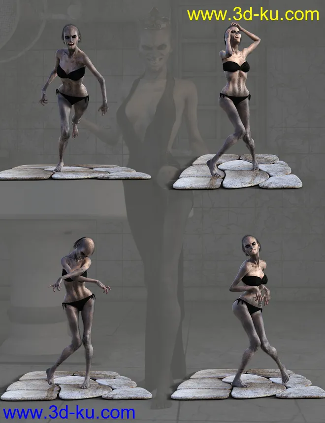 Creepy Poses For Genesis 8 Female模型的图片3