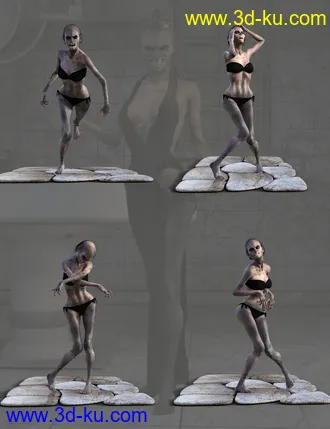 3D打印模型Creepy Poses For Genesis 8 Female的图片