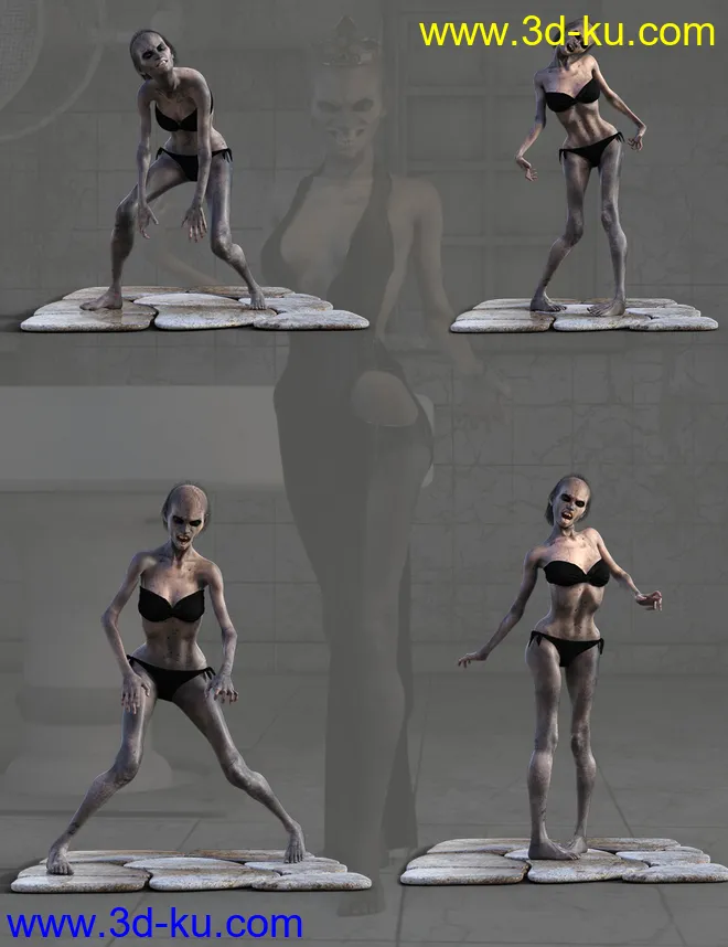 Creepy Poses For Genesis 8 Female模型的图片4