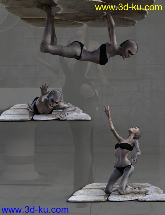 Creepy Poses For Genesis 8 Female模型的图片5