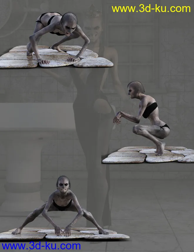 Creepy Poses For Genesis 8 Female模型的图片7