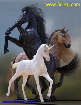 3D打印模型DA dForce Mane and Tail for Horse 2的图片