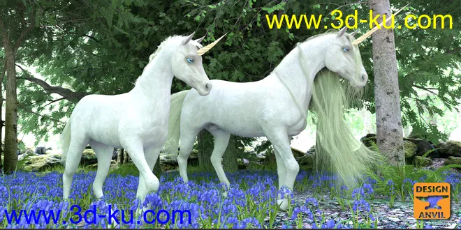 DA dForce Mane and Tail for Horse 2模型的图片3