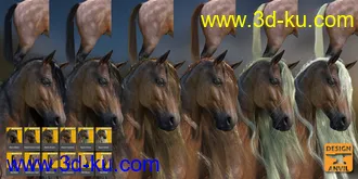 3D打印模型DA dForce Mane and Tail for Horse 2的图片