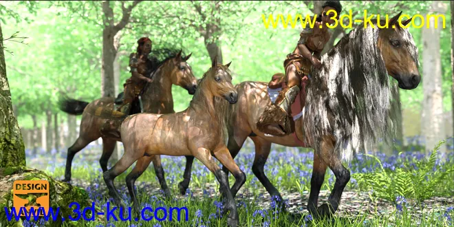 DA dForce Mane and Tail for Horse 2模型的图片7