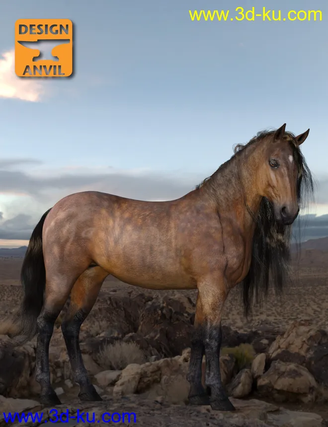 DA dForce Mane and Tail for Horse 2模型的图片8