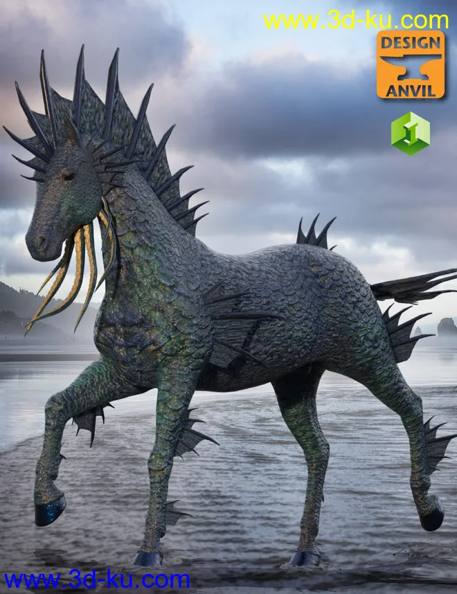 DA Water Horse for Daz Horse 2模型的图片1