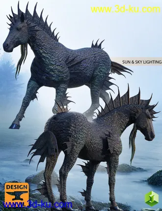 3D打印模型DA Water Horse for Daz Horse 2的图片