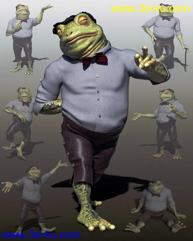 Dapper Toad Poses for Bullwarg HD模型的图片1