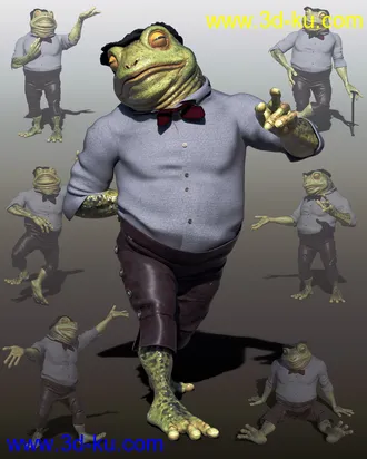 3D打印模型Dapper Toad Poses for Bullwarg HD的图片