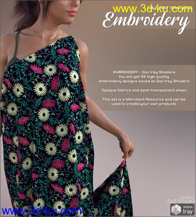Daz Iray - Embroidery模型的图片1