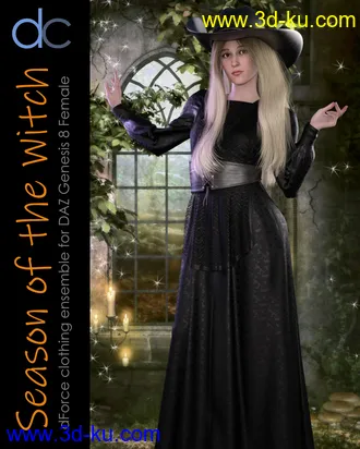3D打印模型DC-Season Of The Witch for DAZ G8 Female的图片