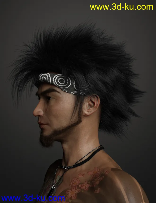Denki Hair for Genesis 3 and 8模型的图片7